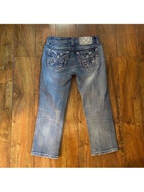 Gorgeous Miss Me Crop Jeans With Embellished Back Pockets